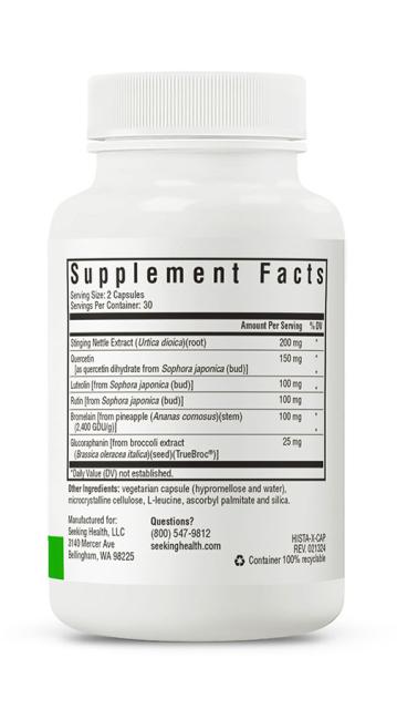 Image of HistaminX 60 caps supplement facts